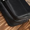 Pánská kožená crossbody taška přes rameno větší; černá