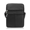 Pánská kožená crossbody taška přes rameno větší; černá