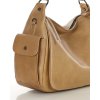 Luxusní taška přes rameno z kůže MAZZINI; béžová