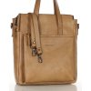 Prémiová luxusní kožená shopper taška MAZZINI; béžová