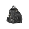 Batoh VOOC v boho stylu, pravá kůže; černá