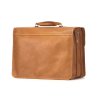 Velká obchodní brašna do práce a na notebook z kůže; velbloud