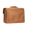 Velká obchodní brašna do práce a na notebook z kůže; velbloud