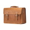 Velká obchodní brašna do práce a na notebook z kůže; velbloud