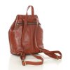 Dámský batoh s kapsou, pravá kůže MARCO MAZZINI; hnědá