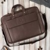 Pánská kožená taška na notebook formátu A4 na cesty Peruzzi; hnědá