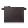 Dámská kožená taška přes rameno kompaktní Peruzzi; hnědá