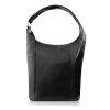 Dámská klasická kožená shopper taška na rameno A4, prostorná Abruzzo; černá