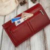 Dámská kožená elegantní peněženka horizontální Peruzzi; červená
