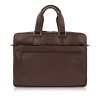 Kožená taška přes rameno a do ruky na notebook Paolo Peruzzi; hnědá