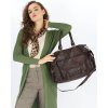 Prostorná dámská kabelka přes rameno s kapsami MAZZINI; hnědá káva