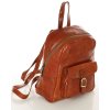 Elegantní dámský batoh z prémiové kůže MAZZINI; koňak
