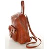 Elegantní dámský batoh z prémiové kůže MAZZINI; koňak