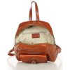 Elegantní dámský batoh z prémiové kůže MAZZINI; koňak