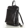 Elegantní dámský prémiový kožený batoh MAZZINI; černá