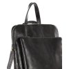 Elegantní dámský prémiový kožený batoh MAZZINI; černá