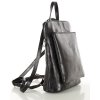 Elegantní dámský prémiový kožený batoh MAZZINI; černá
