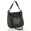 Kabelka přes rameno z kůže v hobo stylu MAZZINI; černá