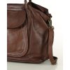 Italská kožená nákupní taška MAZZINI ISPIRATO; hnědá