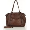 Italská kožená nákupní taška MAZZINI ISPIRATO; hnědá