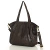 Měkká kožená taška přes rameno MARCO MAZZINI; tmavě hnědá