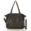 Měkká kožená taška přes rameno MARCO MAZZINI; tmavě hnědá