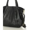 Měkká kožená taška přes rameno MARCO MAZZINI; černá