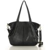 Měkká kožená taška přes rameno MARCO MAZZINI; černá