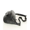 Velká kožená dámská taška přes rameno s tvarem ledvinky MAZZINI; černá