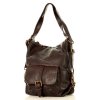 MARCO MAZZINI Kožená kabelka i batoh; hnědá káva