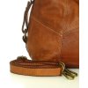 Městská kabelka přes rameno MAZZINI ručně vyrobená z kůže; velbloud