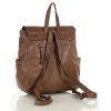 Ručně šitý kožený batoh s kapsami MAZZINI; čokoláda