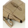 Ručně šitý kožený batoh s kapsami MAZZINI; cappuccino