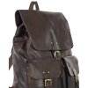Elegantní dámský batoh formátu A4 z kůže MAZZINI; čokoláda