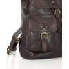 Elegantní dámský batoh formátu A4 z kůže MAZZINI; čokoláda