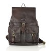 Elegantní dámský batoh formátu A4 z kůže MAZZINI; čokoláda