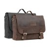 Unisex pracovní taška URBAN z pravé kůže; hnědá