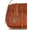 Dámská kožená sedlová taška přes rameno MAZZINI; velbloud