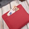 Dámská skládací kožená peněženka Paolo Peruzzi; červená