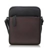 Pánská kožená taška přes rameno s karbonovou ražbou Peruzzi; hnědá