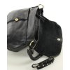 Velká kožená crossbody taška přes rameno MAZZINI; černá