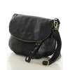 Velká kožená crossbody taška přes rameno MAZZINI; černá