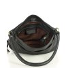 Velká kožená crossbody taška přes rameno MAZZINI; černá