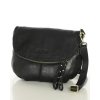 Velká kožená crossbody taška přes rameno MAZZINI; černá