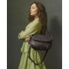 Velká kožená crossbody taška přes rameno MAZZINI; čokoláda