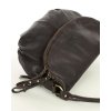 Velká kožená crossbody taška přes rameno MAZZINI; čokoláda