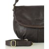Velká kožená crossbody taška přes rameno MAZZINI; čokoláda