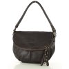 Velká kožená crossbody taška přes rameno MAZZINI; čokoláda