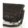 Velká kožená crossbody taška přes rameno MAZZINI; čokoláda