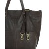 Velká kožená shopper nákupní taška MARCO MAZZINI; tmavě hnědá
